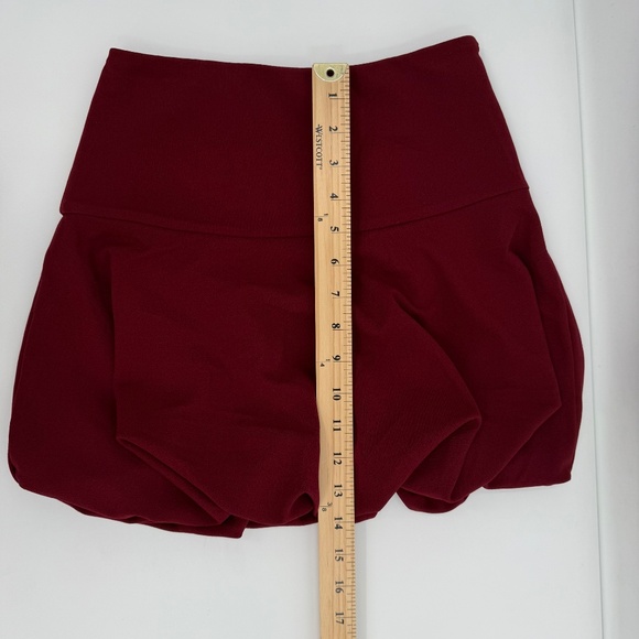 Lulus Skirt Women XS NEW Red Mini Parachute Puff Stretch High Waist Side Zipper - Picture 9 of 10
